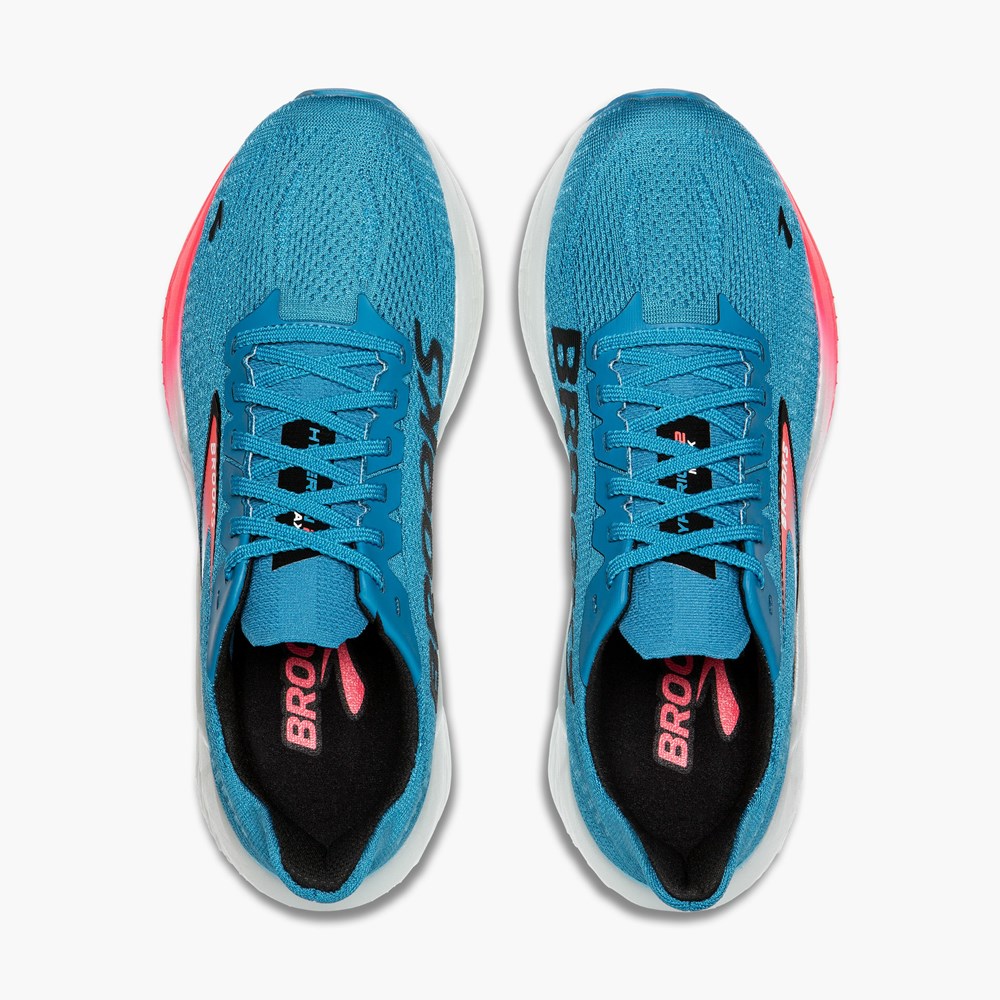 Chaussures Running Route Brooks Hyperion Max 2 Bleu Rose Noir Femme | NIU-0618387